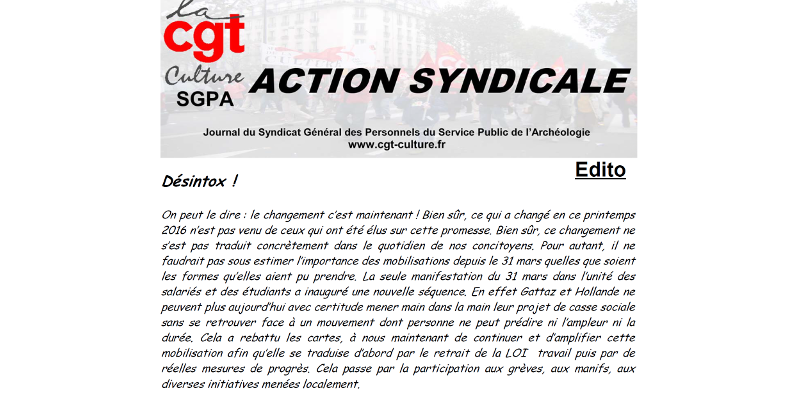 Action Syndicale février 2017