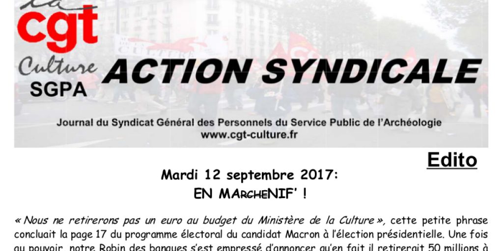 Action Syndicale août 2017