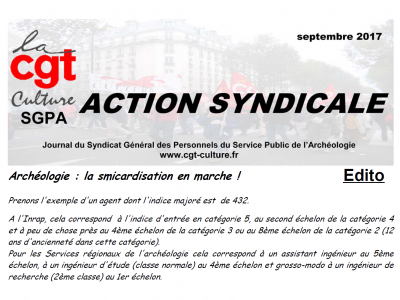 Action syndicale septembre 2017
