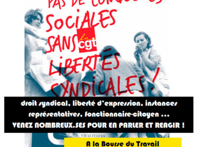 Meeting le 17 mai à Paris « Démocratie et libertés syndicales dans la Fonction publique »