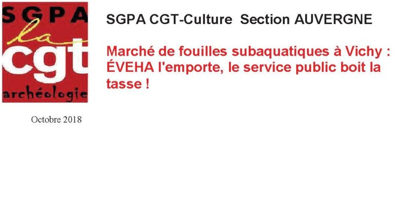 SGPA-CGT Auvergne: Vichy : ÉVEHA l’emporte, le service public boit la tasse !