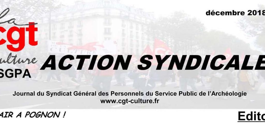 « action syndicale » SGPA CGT-Culture décembre 2018