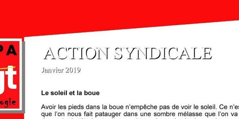 action syndicale SGPA-CGT janvier 2019