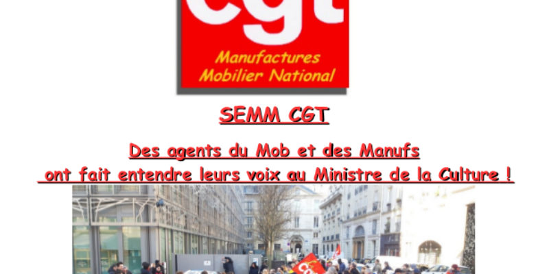 Des agents du Mob et des Manufs ont fait entendre leurs voix au Ministre de la Culture !