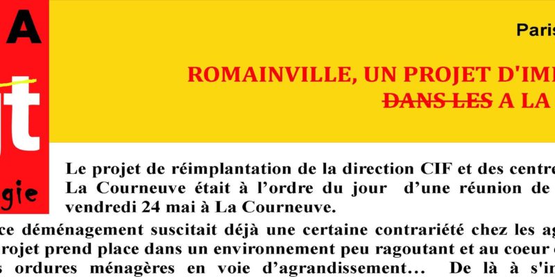 Romainville un projet d’implantation à la poubelle !