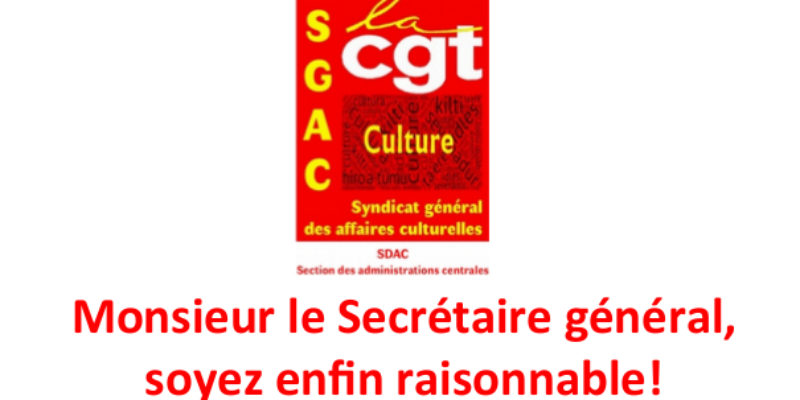 Monsieur le Secrétaire général, soyez enfin raisonnable !