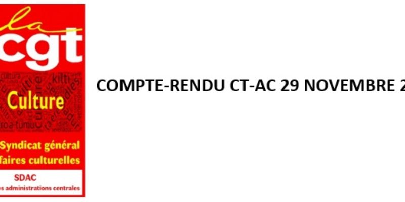 Compte-rendu du CT-AC 29 novembre 2019