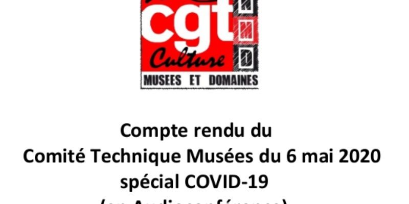 Compte rendu du Comité Technique Musées du 6 mai 2020 spécial COVID-19