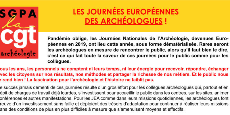 Archéo – Les Journées Européennes des Archéologues