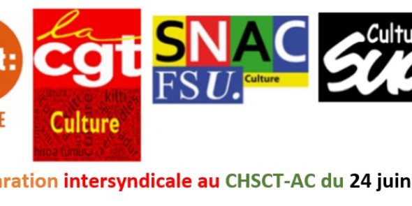 Déclaration de l’intersyndicale au CHSCT-AC du 24 juin 2020