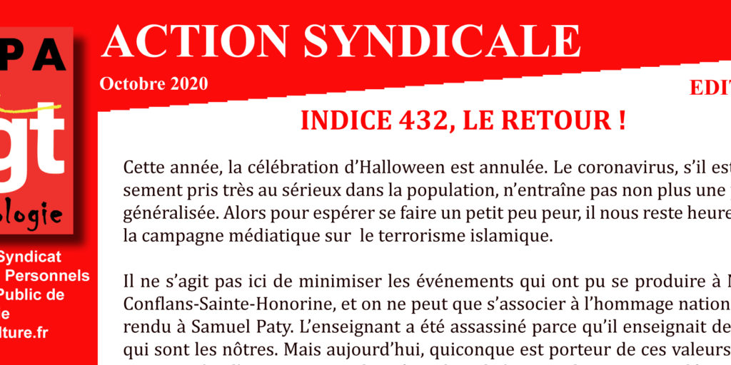 Archeo – Action Syndicale Octobre 2020