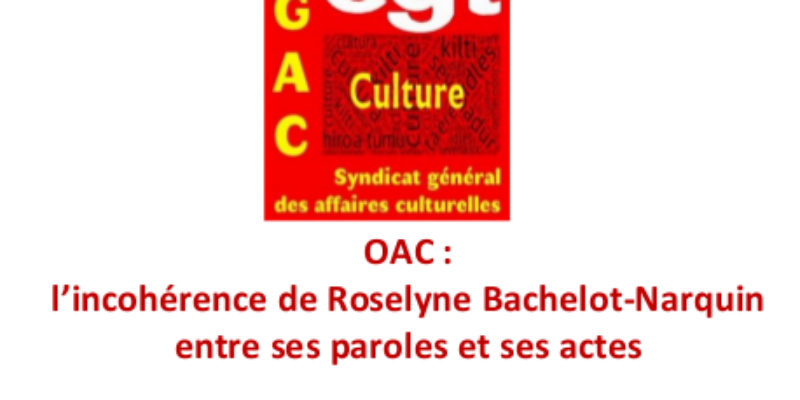 OAC : l’incohérence de Roselyne Bachelot-Narquin entre ses paroles et ses actes