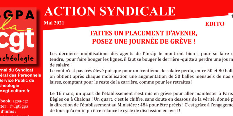 SGPA-CGT – Action Syndicale Mai 2021