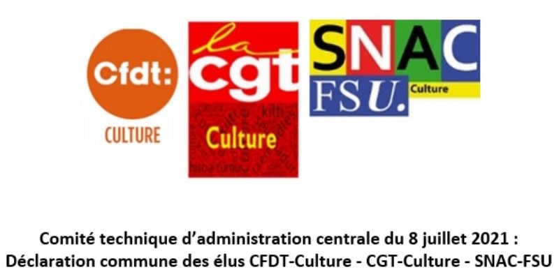 Déclaration intersyndicale CFDT-CGT-FSU au CT-AC du 8 juillet 2021