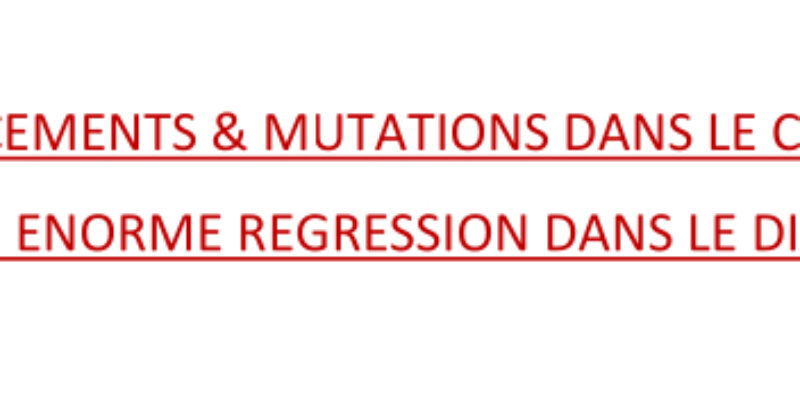 AVANCEMENTS & MUTATIONS DANS LE CORPS DES TSCBF : UNE ENORME REGRESSION DANS LE DIALOGUE SOCIAL