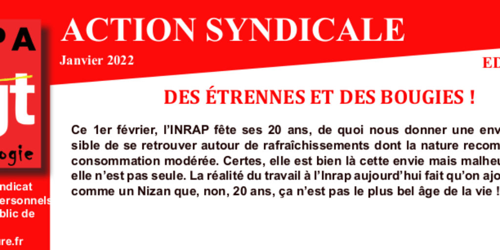 Archéo – Action syndicale – janvier 2022