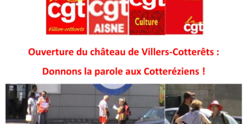 Ouverture du château de Villers-Cotterêts : Donnons la parole aux Cotteréziens !