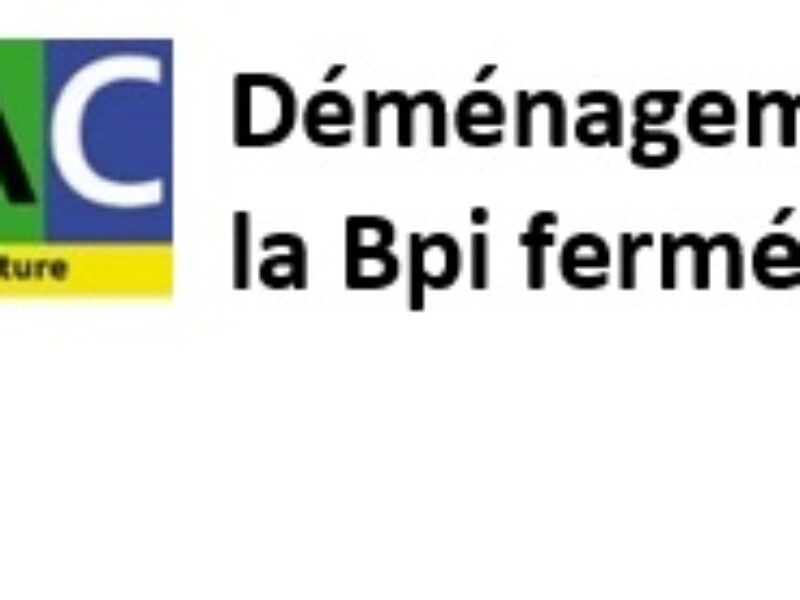 Déménagement et précarité : la Bpi fermée hier