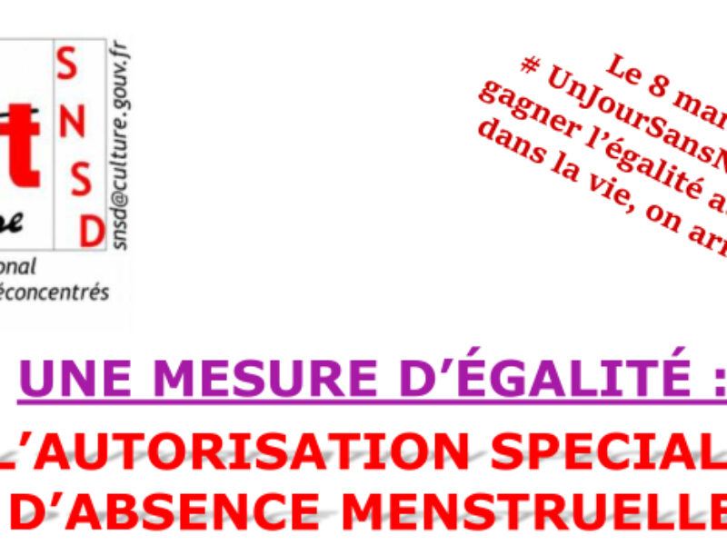 UNE MESURE D’ÉGALITÉ : L’Autorisation spéciale d’Absence MENSTRUELLE