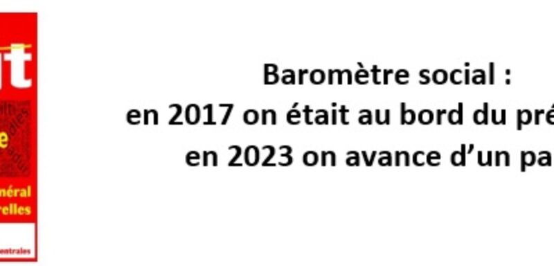 Baromètre social : en 2017 on était au bord du précipice, en 2023 on avance d’un pas ?