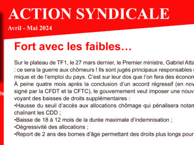 SGPACGT – Action Syndicale avril-mai 2024