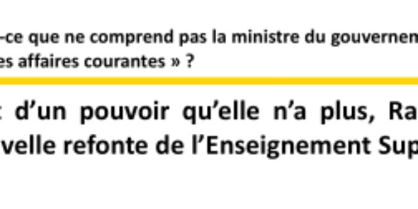 Abusant d’un pouvoir qu’elle n’a plus, Rachida Dati engage une nouvelle refonte de l’Enseignement Supérieur Culture