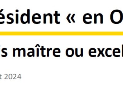 Un président « en Or » Mauvais maître ou excellent serviteur ?