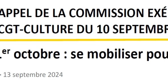 Le 1er octobre : se mobiliser pour gagner !