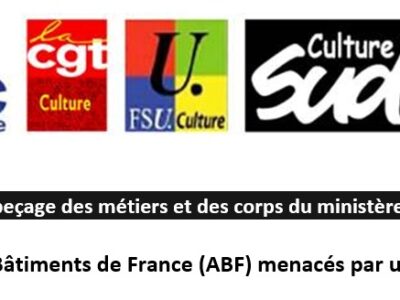 Poursuite du dépeçage des métiers et des corps du ministère de la Culture