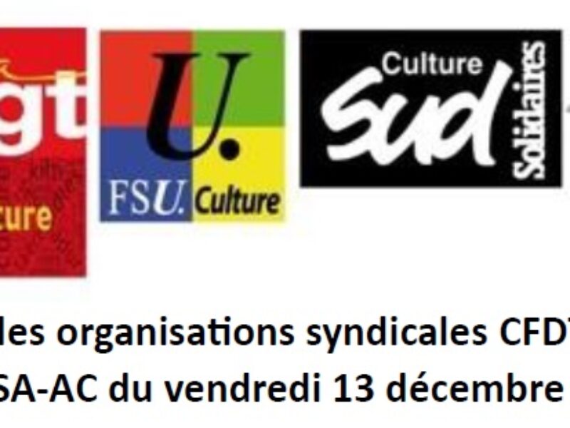 Déclaration liminaire des organisations syndicales CFDT/CGT/SUD/FSU/UNSA au CSA-AC du vendredi 13 décembre 2024