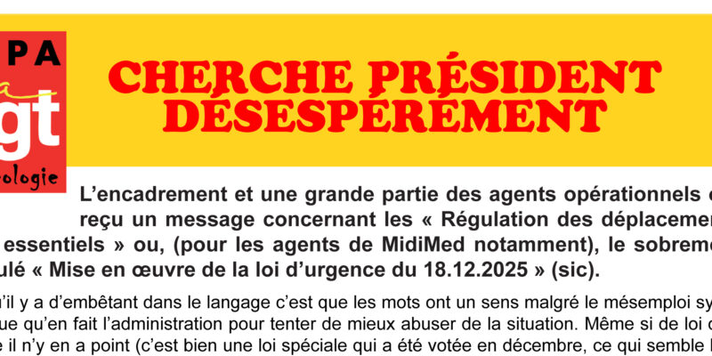 Inrap Cherche Président désespérément