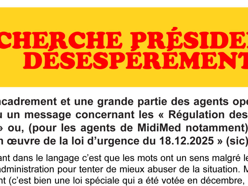 Inrap Cherche Président désespérément