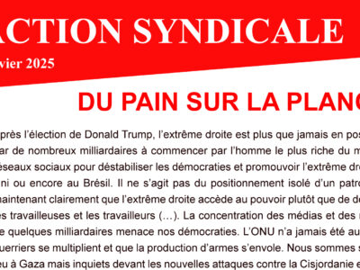 ARCHEO – ACTION SYNDICALE JANVIER 2025